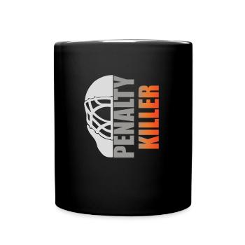 Eishockey Torwart Design - Tasse einfarbig - Schwarz - Vorne