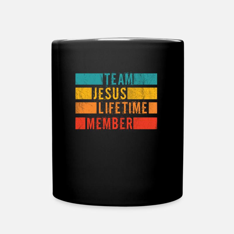 Membre à vie de l'équipe Jesus - Mug uni - noir