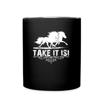 Chevaux islandais Tölt Isi cadeau cheval poney islandais - Mug uni - noir - Devant