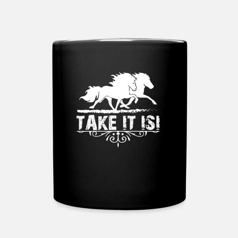 Islandpferde Tölt Isi Geschenk Isländer Pony Pferd - Tasse einfarbig - Schwarz