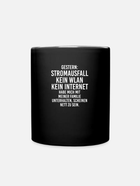 Lustig - Tasse einfarbig - Schwarz