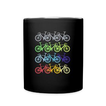 Bike cyclist bike - Full Colour Mug - black - Front