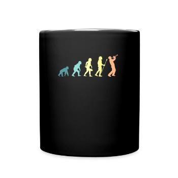 Evolution trumpet trumpeter - Full Colour Mug - black - Front