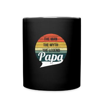The Man The Myth The Legend Papa - Tasse einfarbig - Schwarz - Vorne