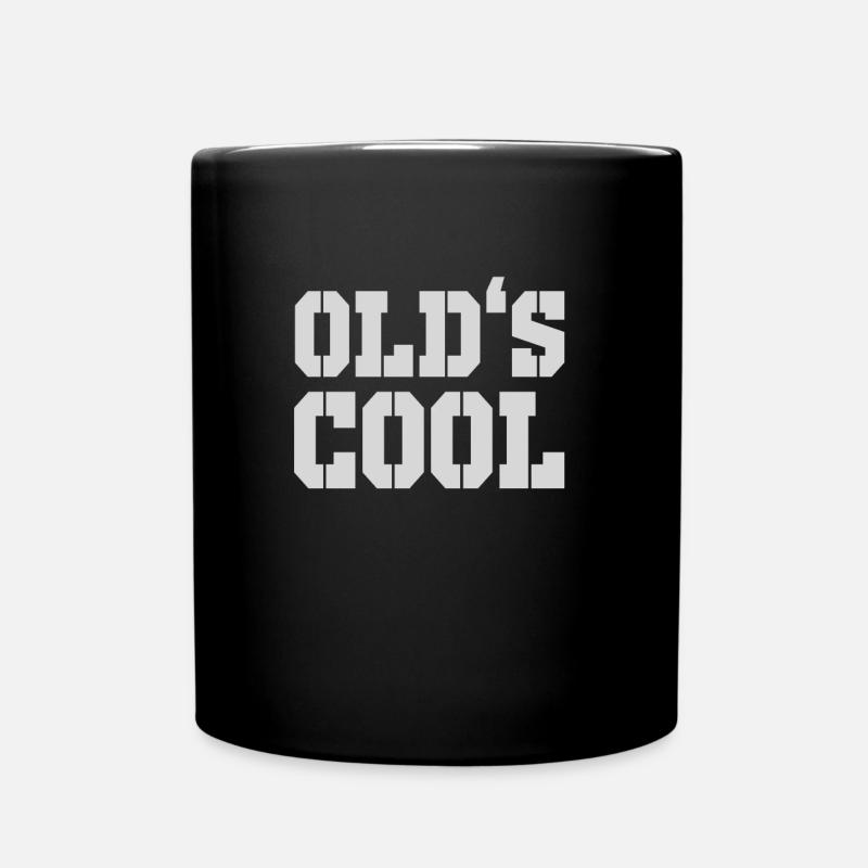 Oldschool old is cool - Tasse einfarbig - Schwarz