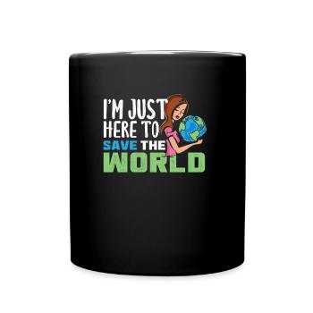Environmental protection gift for all environmentalists - Full Colour Mug - black - Front