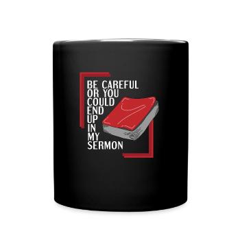 Pastor lustiges Geschenk - Tasse einfarbig - Schwarz - Vorne