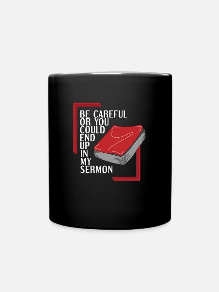 Pastor lustiges Geschenk - Tasse einfarbig - Schwarz