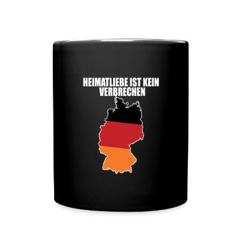 heimatliebe ist kein vebrechen - Tasse einfarbig - Schwarz - Vorne