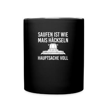 alkohol Bauer - Tasse einfarbig - Schwarz - Vorne
