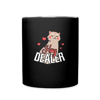 Cats Cuddle dealer - Full Colour Mug - black - Front