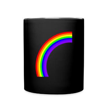 Arc-en-ciel - Mug uni - noir - Devant