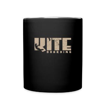 Kite Boarding - Tasse einfarbig - Schwarz - Vorne