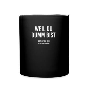 Lustig - Tasse einfarbig - Schwarz - Vorne