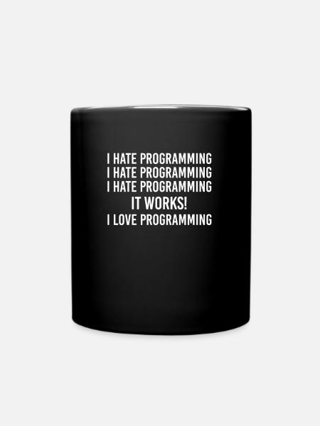 Programmierer - Tasse einfarbig - Schwarz