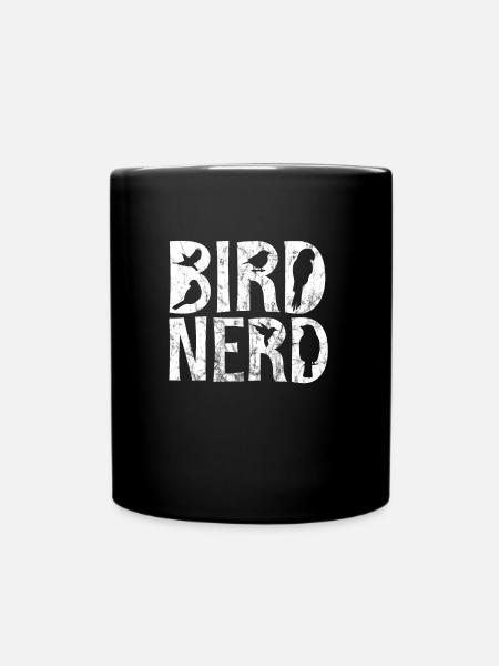 Bird nerd - Full Colour Mug - black