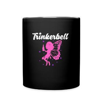 Trinkerbell Geschenk Brautshirt Trinken JGA Team F - Tasse einfarbig - Schwarz - Vorne