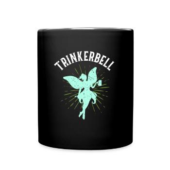 Trinkerbell Geschenk Brautshirt Trinken JGA Team F - Tasse einfarbig - Schwarz - Vorne