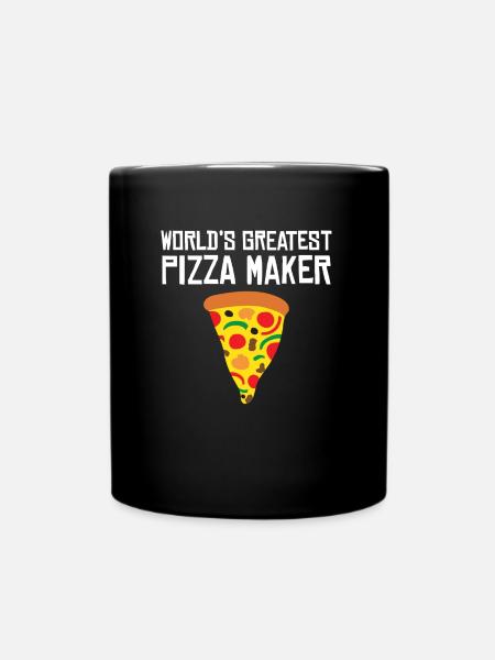 Bester Pizzabäcker - Tasse einfarbig - Schwarz