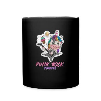 Punk punk rock unicorn gift metal music - Full Colour Mug - black - Front