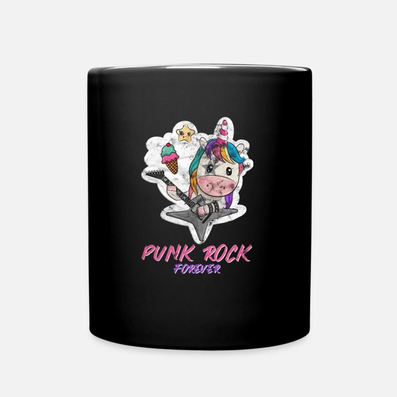 Punker Punk Rock Einorn Geschenk Metal Musik - Tasse einfarbig - Schwarz