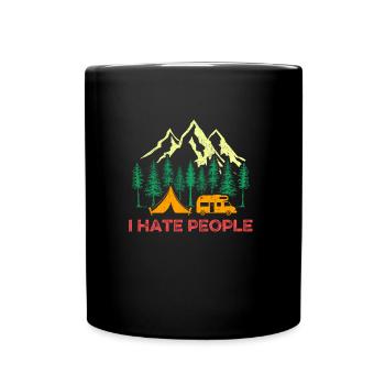 I Hate People Camping - Full Colour Mug - black - Front