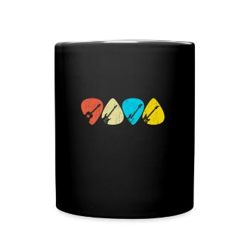 Retro Picking Gitarren - Tasse einfarbig - Schwarz - Vorne