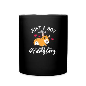 Gerechte Jungs, die Hamster lieben - Tasse einfarbig - Schwarz - Vorne