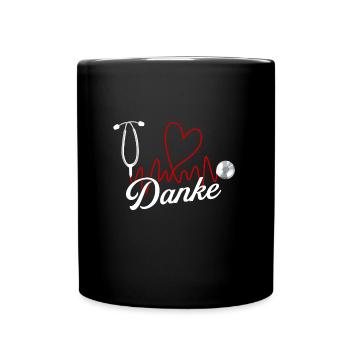 Merci Médecin cardio-battement Médecins - Mug uni - noir - Devant