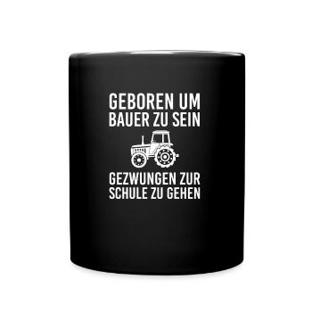 Bauer - Tasse einfarbig - Schwarz - Vorne
