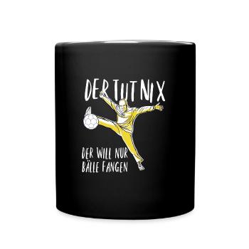handball torwart handball handballer geschenk - Tasse einfarbig - Schwarz - Vorne