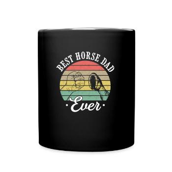 Meilleur cheval papa jamais monté - Mug uni - noir - Devant