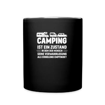 Camping is a state of a mobile home - Full Colour Mug - black - Front