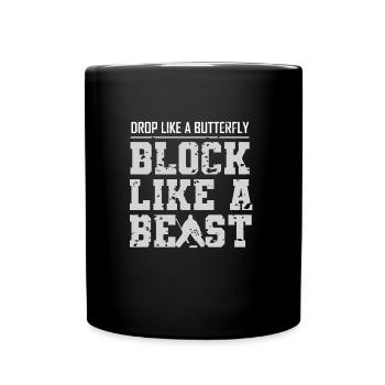 Gardien de but de hockey sur glace - Mug uni - noir - Devant