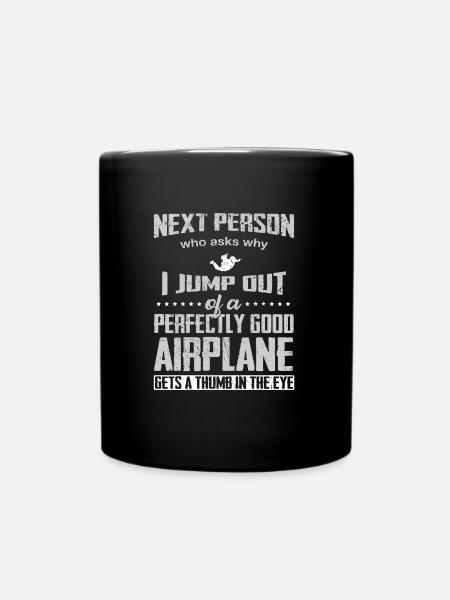 Skydiver skydiver - Full Colour Mug - black