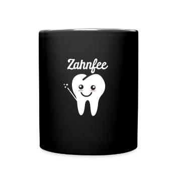 Zahnfee Zahnarzt Ärztin - Tasse einfarbig - Schwarz - Vorne