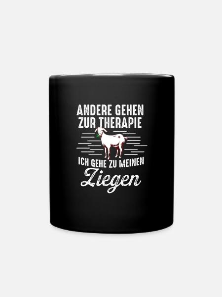 Therapie Ziegen Ziege Hirte - Tasse einfarbig - Schwarz