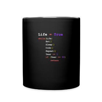 Eat Sleep Code Repeat - programmer - Full Colour Mug - black - Front