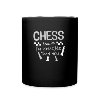Schach Chess - Tasse einfarbig - Schwarz - Vorne