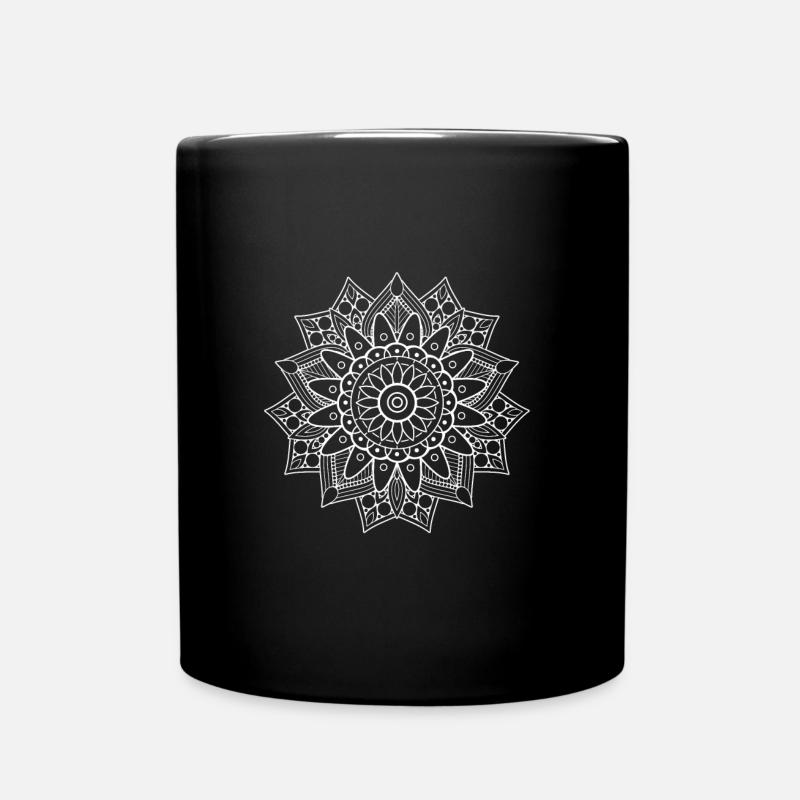 Mandalas Mandala - Tasse einfarbig - Schwarz