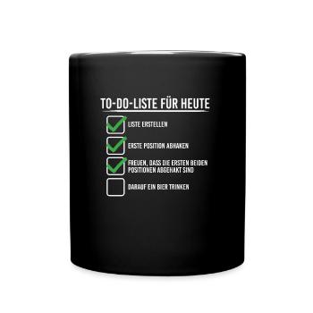 Lustig - Tasse einfarbig - Schwarz - Vorne