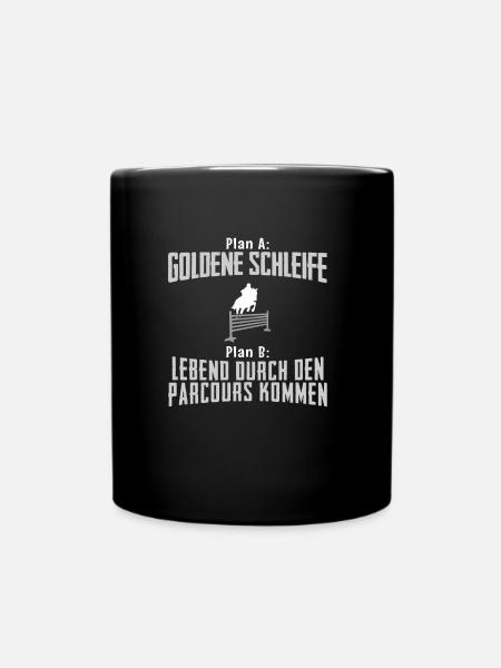 Springreiter - Tasse einfarbig - Schwarz
