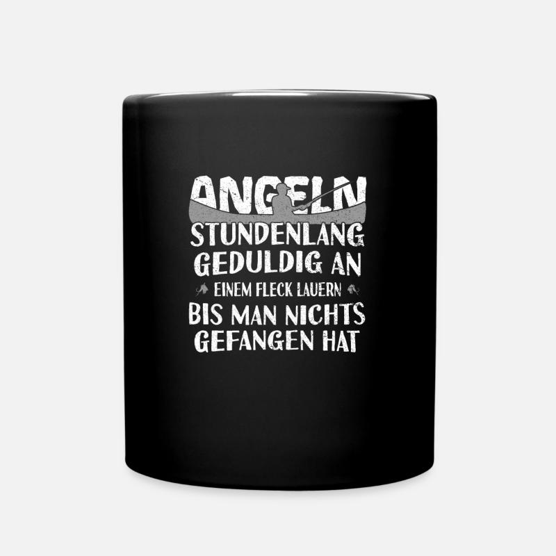 Angeln - Tasse einfarbig - Schwarz