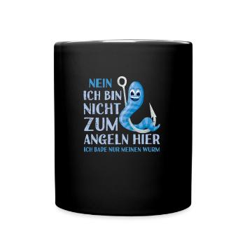 Angler - Tasse einfarbig - Schwarz - Vorne