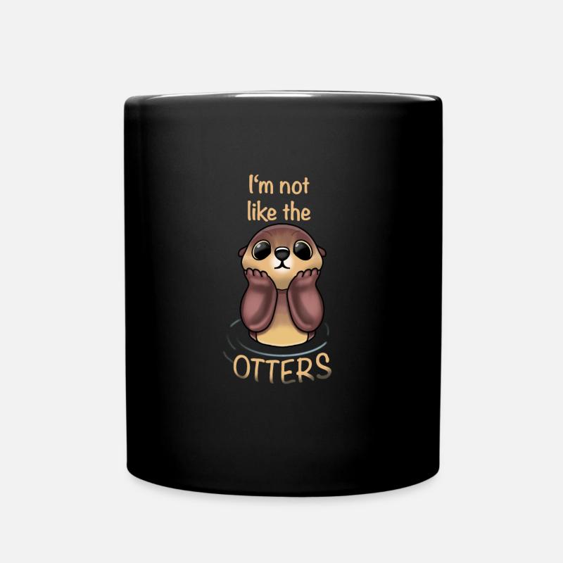 Otter Tier Design - Tasse einfarbig - Schwarz