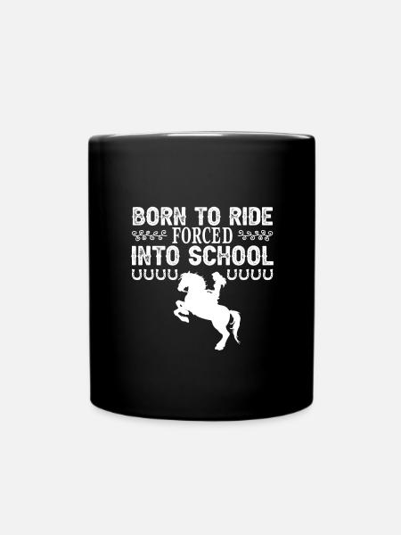 Born to ride - Tasse einfarbig - Schwarz