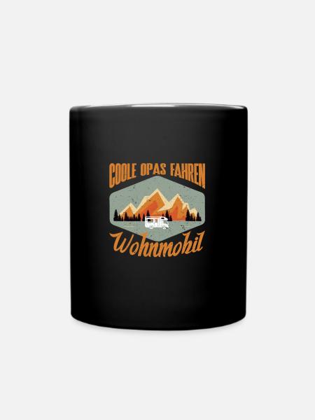 Opa Papa Campen Camping Wildnis - Tasse einfarbig - Schwarz