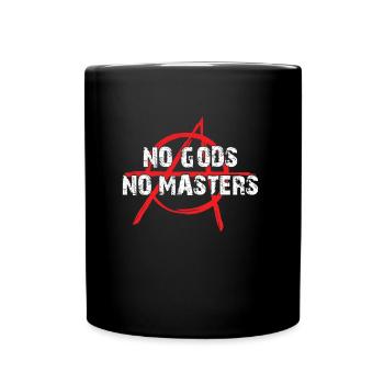 Anarchie Anarchist Atheist Punk Punker Symbol - Tasse einfarbig - Schwarz - Vorne