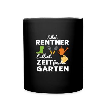 Rentner Garten - Gartenarbeit Hobbygärtner - Tasse einfarbig - Schwarz - Vorne