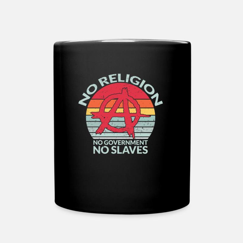 Anarchie Punk Anarchist Punker Symbol Geschenk - Tasse einfarbig - Schwarz